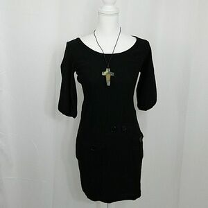 🍍Black Sweater Dress